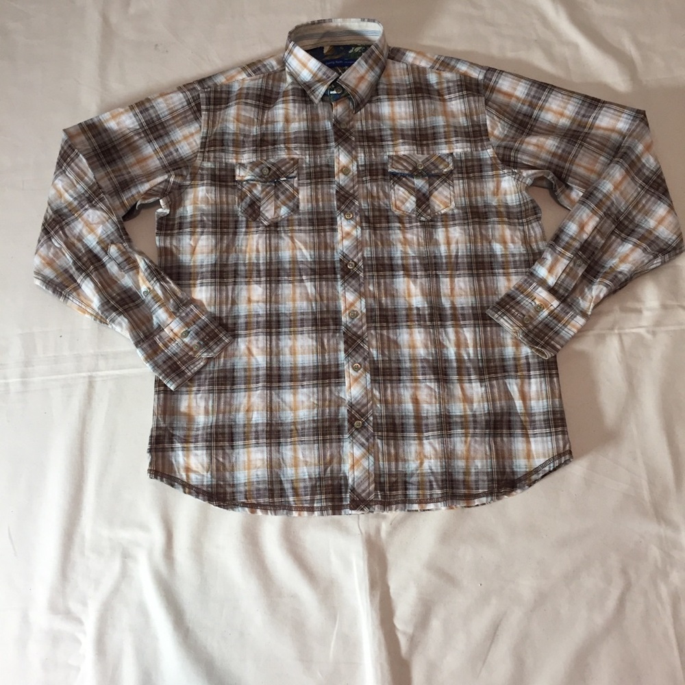 George Roth Los Angeles Men’s Plaid Shirt XL